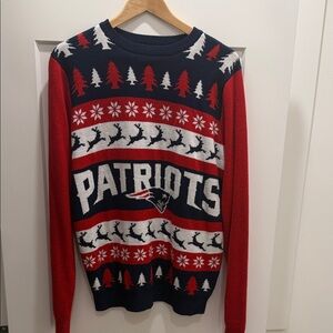 New England Patriots Men's Crewneck Sweater Ugly Sweater.